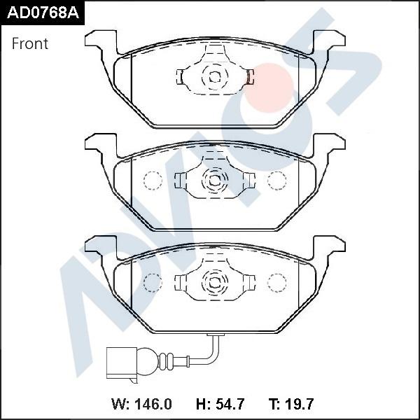 Advics AD0768A - Set placute frana,frana disc aaoparts.ro
