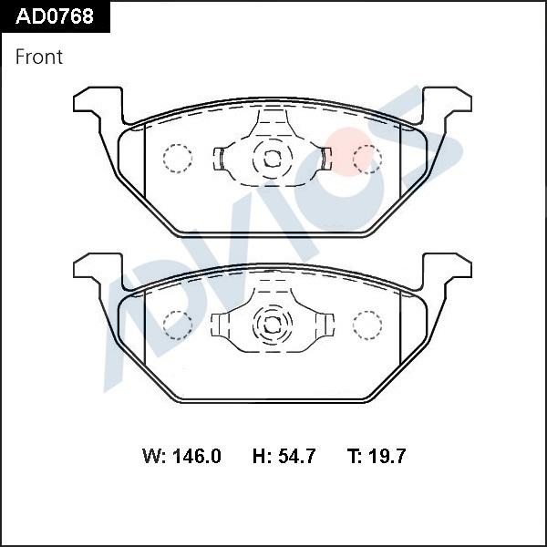 Advics AD0768 - Set placute frana,frana disc aaoparts.ro