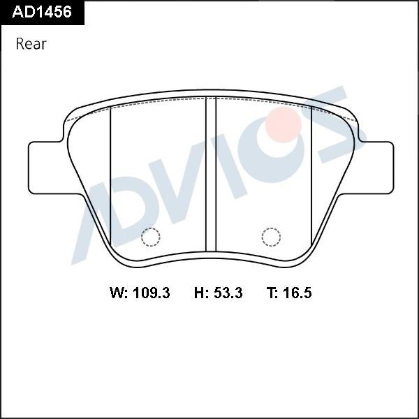 Advics AD1456 - Set placute frana,frana disc aaoparts.ro