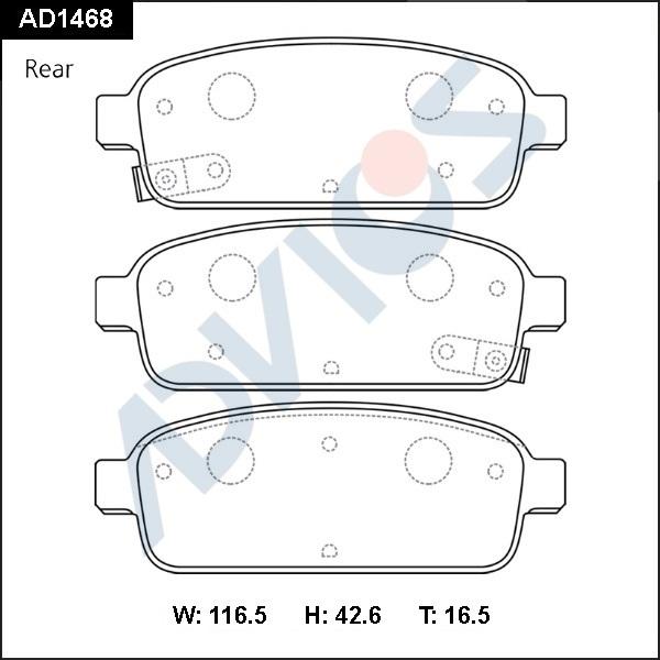 Advics AD1468 - Set placute frana,frana disc aaoparts.ro