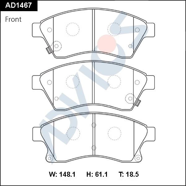 Advics AD1467 - Set placute frana,frana disc aaoparts.ro
