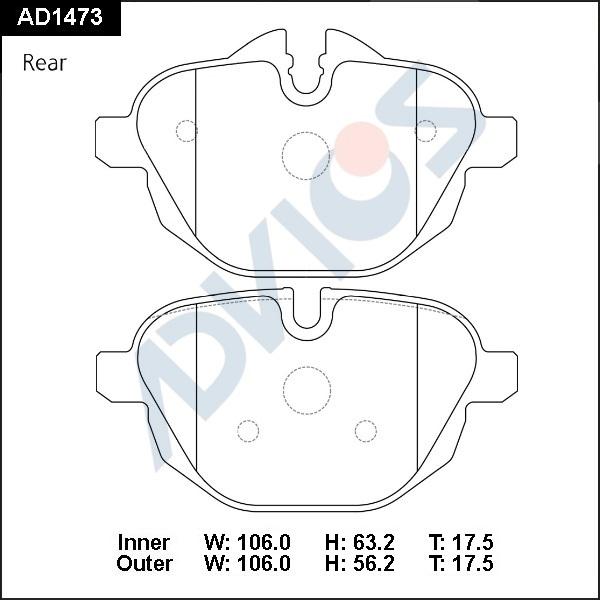 Advics AD1473 - Set placute frana,frana disc aaoparts.ro