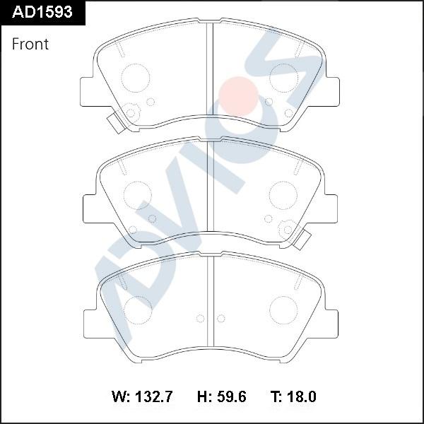 Advics AD1593 - Set placute frana,frana disc aaoparts.ro
