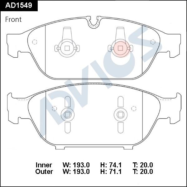 Advics AD1549 - Set placute frana,frana disc aaoparts.ro