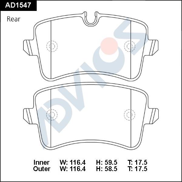 Advics AD1547 - Set placute frana,frana disc aaoparts.ro
