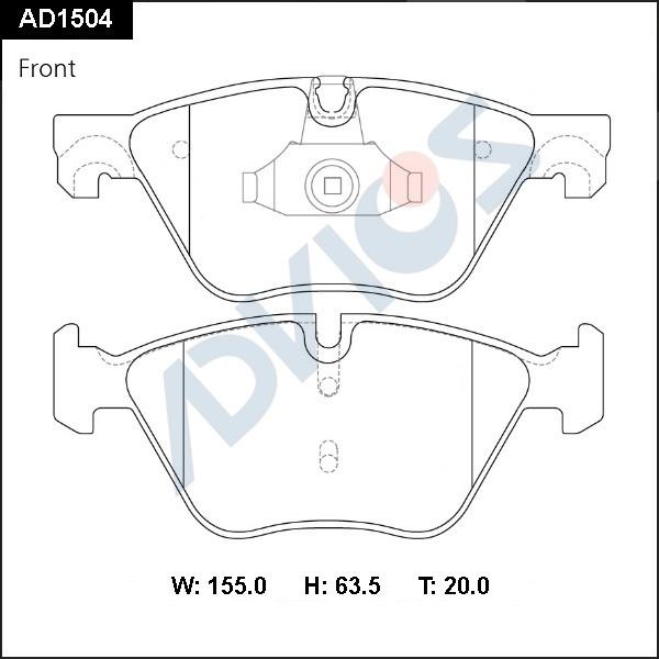 Advics AD1504 - Set placute frana,frana disc aaoparts.ro