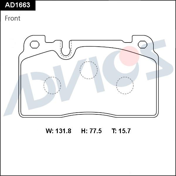 Advics AD1663 - Set placute frana,frana disc aaoparts.ro