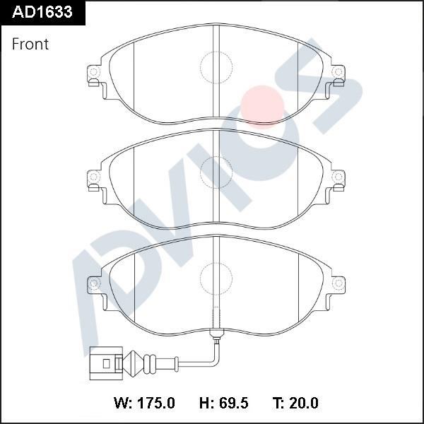 Advics AD1633 - Set placute frana,frana disc aaoparts.ro