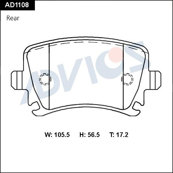 Advics AD1108 - Set placute frana,frana disc aaoparts.ro