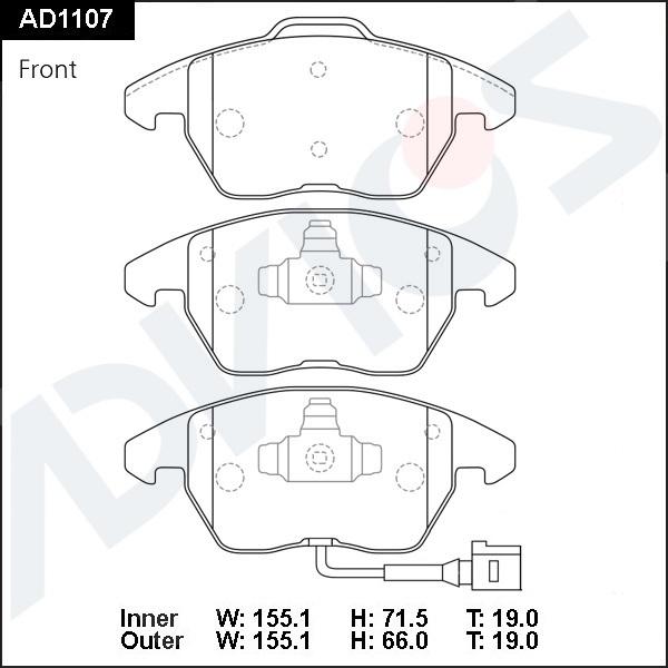Advics AD1107 - Set placute frana,frana disc aaoparts.ro