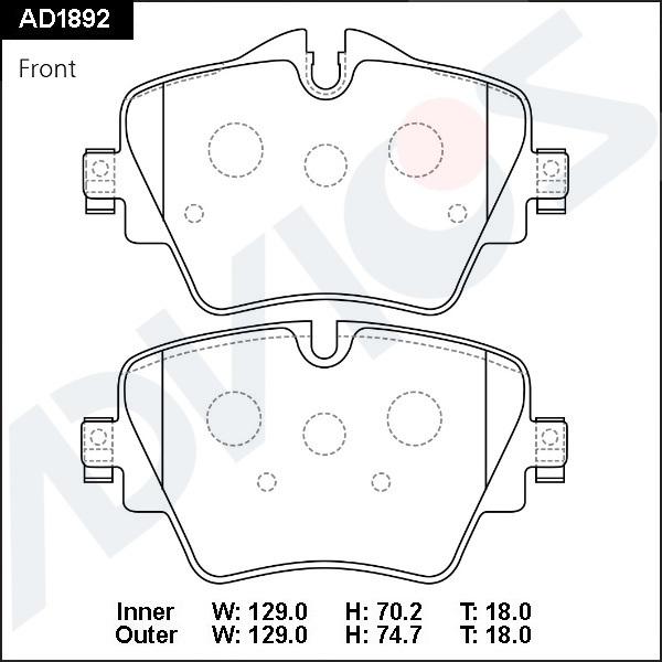 Advics AD1892 - Set placute frana,frana disc aaoparts.ro