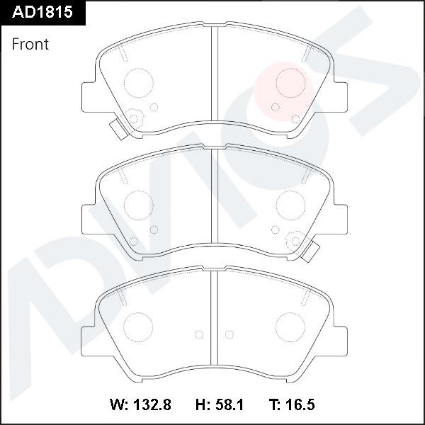 ADVICS AD1815 - Set placute frana,frana disc aaoparts.ro