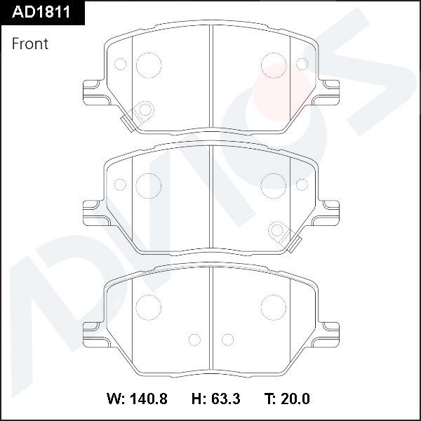 Advics AD1811 - Set placute frana,frana disc aaoparts.ro