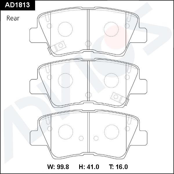 Advics AD1813 - Set placute frana,frana disc aaoparts.ro