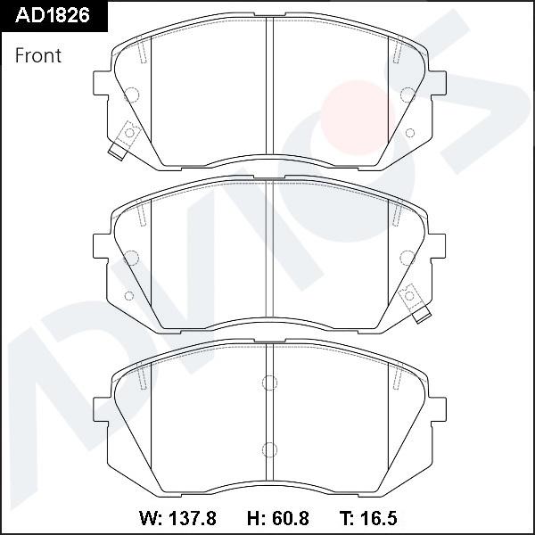 Advics AD1826 - Set placute frana,frana disc aaoparts.ro