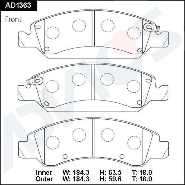 Advics AD1363 - Set placute frana,frana disc aaoparts.ro