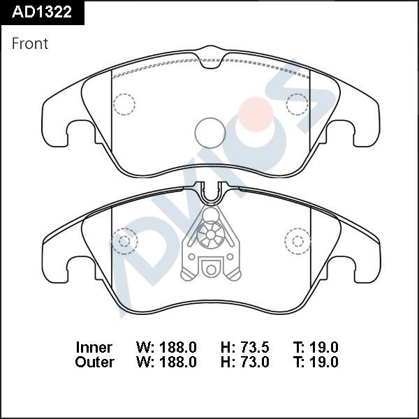 Advics AD1322 - Set placute frana,frana disc aaoparts.ro