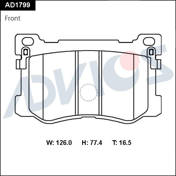 ADVICS AD1799 - Set placute frana,frana disc aaoparts.ro