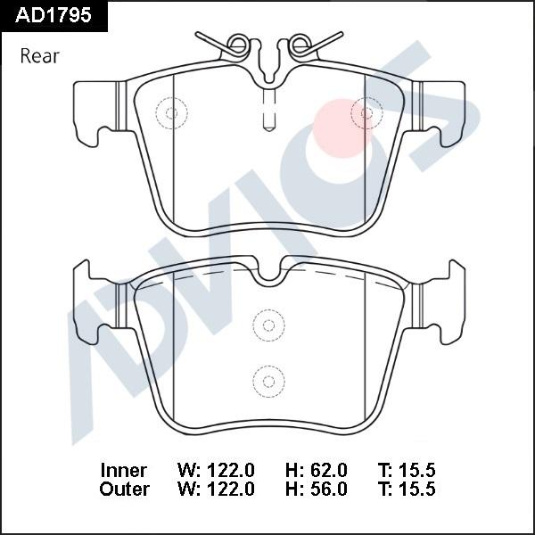 ADVICS AD1795 - Set placute frana,frana disc aaoparts.ro