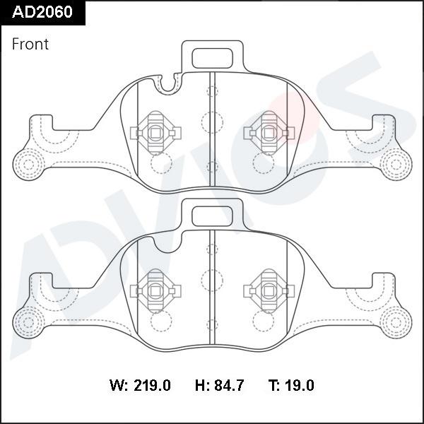 ADVICS AD2060 - Set placute frana,frana disc aaoparts.ro