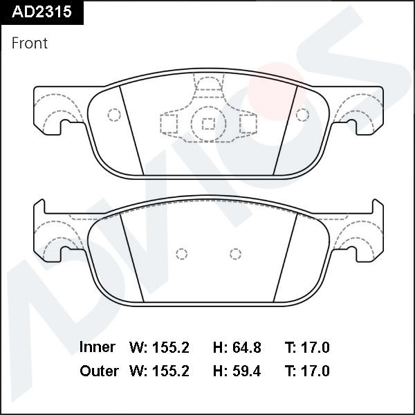 Advics AD2315 - Set placute frana,frana disc aaoparts.ro