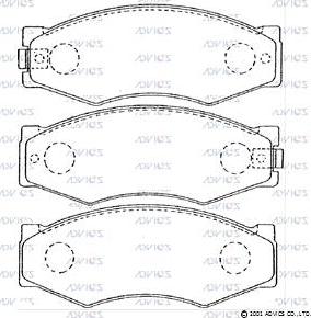 Advics B1N004 - Set placute frana,frana disc aaoparts.ro