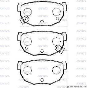 Advics B2N016 - Set placute frana,frana disc aaoparts.ro