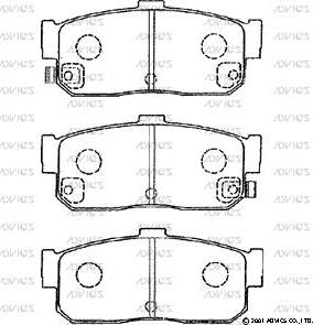 ADVICS B2N022 - Set placute frana,frana disc aaoparts.ro