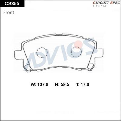 Advics CS855 - Set placute frana,frana disc aaoparts.ro