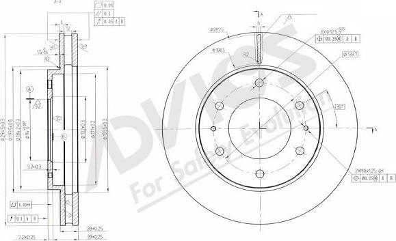Advics D6F134B - Disc frana aaoparts.ro
