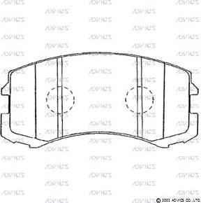 Advics D1N004 - Set placute frana,frana disc aaoparts.ro