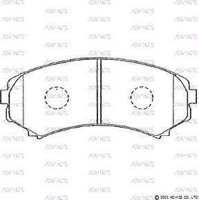 Advics D1N003 - Set placute frana,frana disc aaoparts.ro