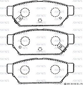 Advics D2N040 - Set placute frana,frana disc aaoparts.ro