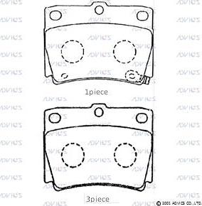 Advics D2N022 - Set placute frana,frana disc aaoparts.ro