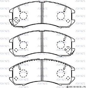 Advics E1N035 - Set placute frana,frana disc aaoparts.ro