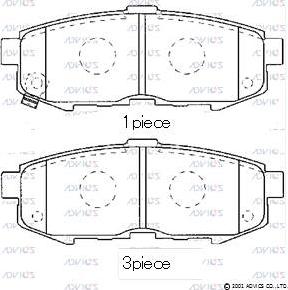 Advics E2N048 - Set placute frana,frana disc aaoparts.ro