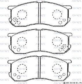 Advics G1N011 - Set placute frana,frana disc aaoparts.ro