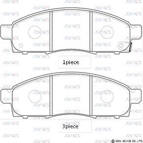Advics SN959P - Set placute frana,frana disc aaoparts.ro