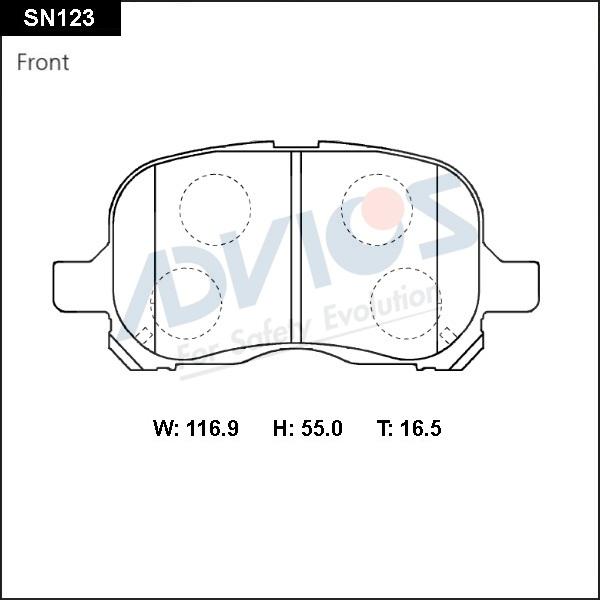 Advics SN123 - Set placute frana,frana disc aaoparts.ro