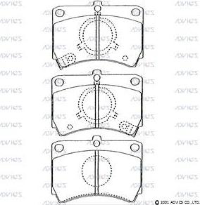 Advics SN240P - Set placute frana,frana disc aaoparts.ro