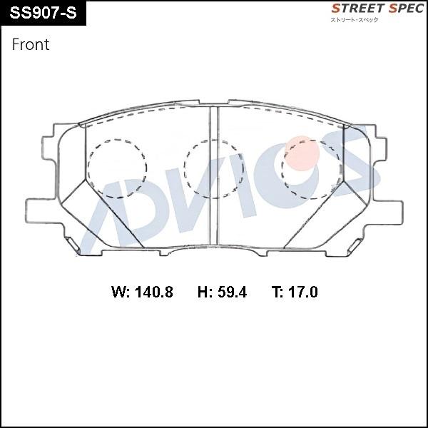Advics SS907-S - Set placute frana,frana disc aaoparts.ro