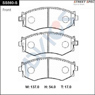 Advics SS560-S - Set placute frana,frana disc aaoparts.ro