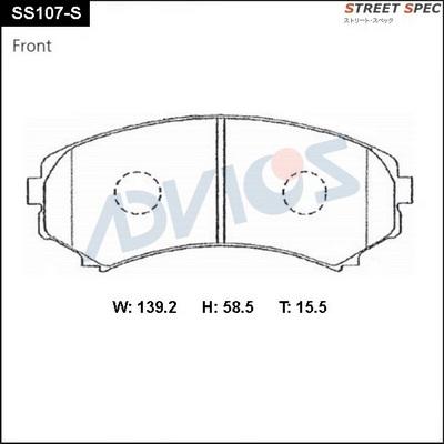 Advics SS107-S - Set placute frana,frana disc aaoparts.ro