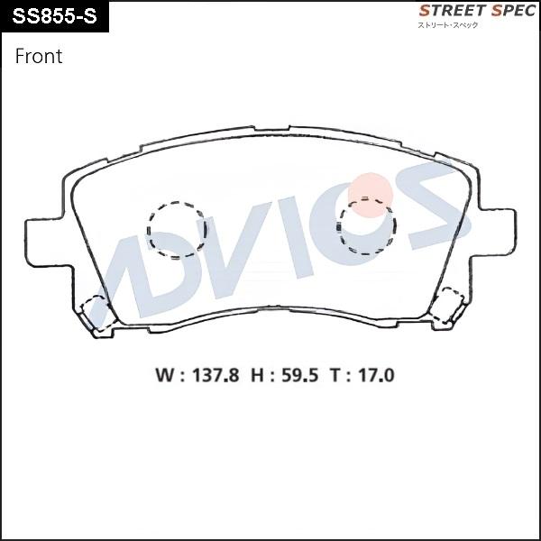 Advics SS855-S - Set placute frana,frana disc aaoparts.ro