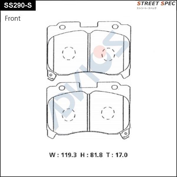 Advics SS290-S - Set placute frana,frana disc aaoparts.ro