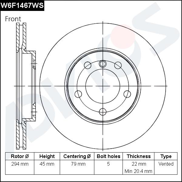 Advics W6F1467WS - Disc frana aaoparts.ro
