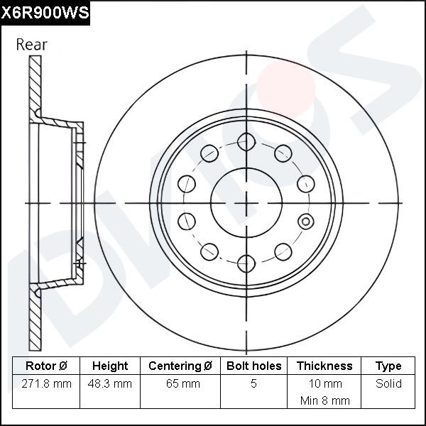 Advics X6R900WS - Disc frana aaoparts.ro