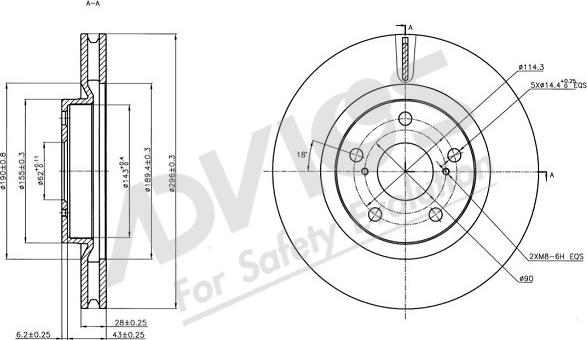 ADVICS-SEA A6F254 - Disc frana aaoparts.ro