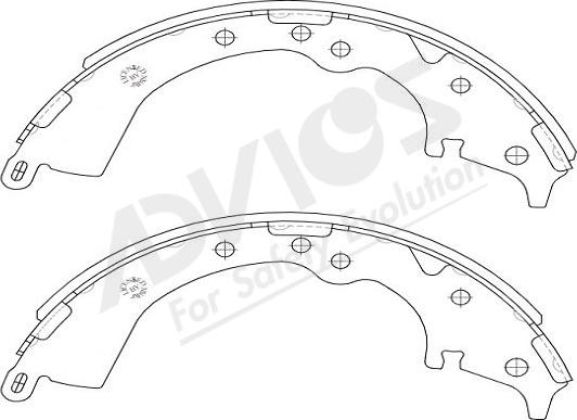 ADVICS-SEA A8N003Y - Set saboti frana aaoparts.ro