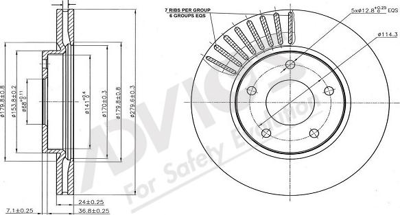 ADVICS-SEA B6F163 - Disc frana aaoparts.ro